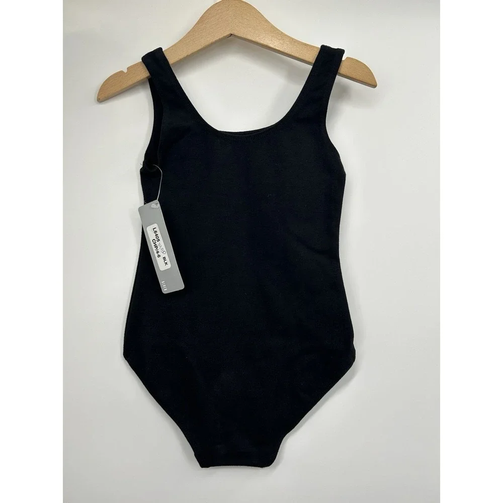 Bloch Dance Leotard For Girls Size 4-6 Black